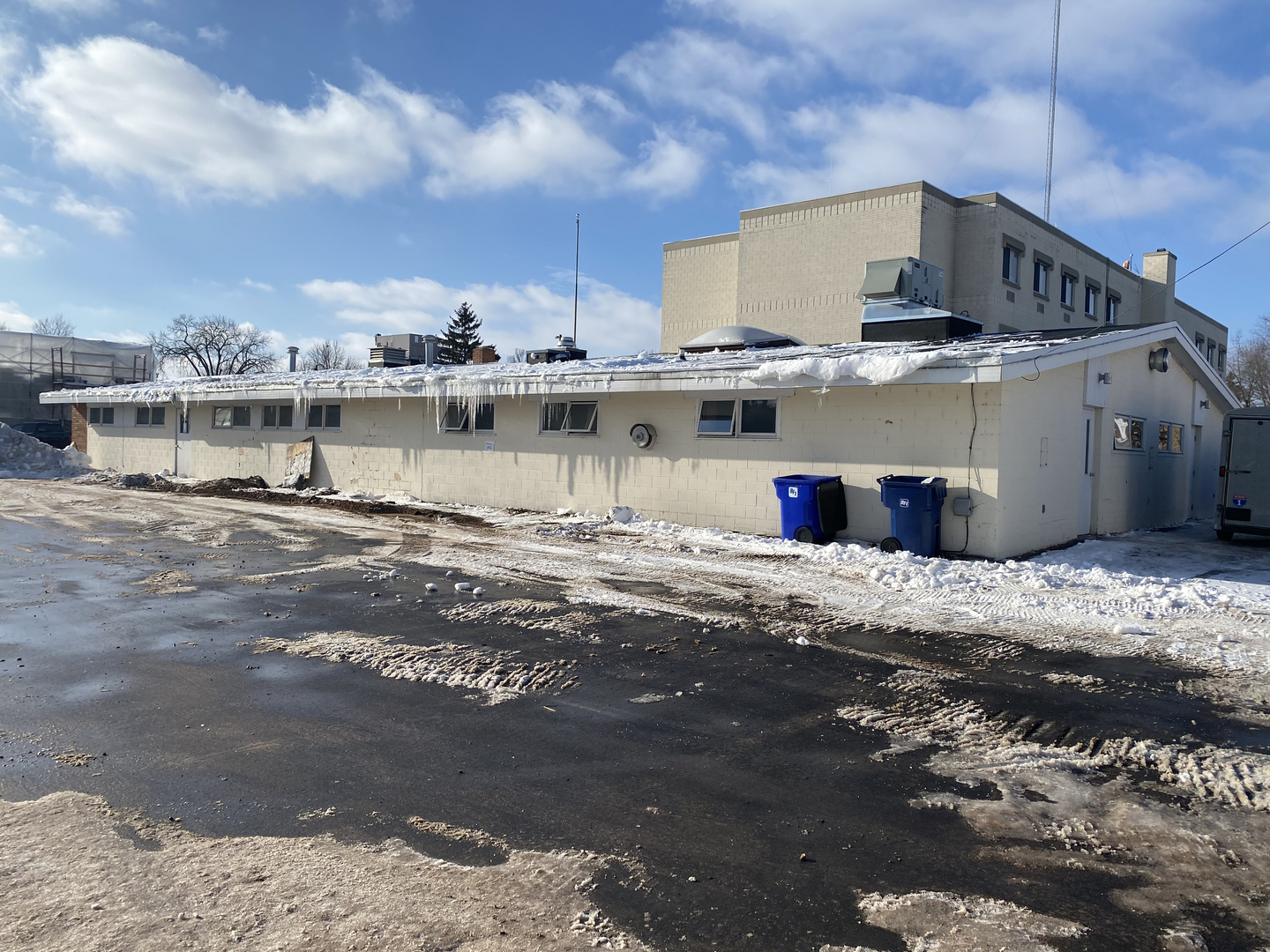 Shell Lake Clinic front view before demolition